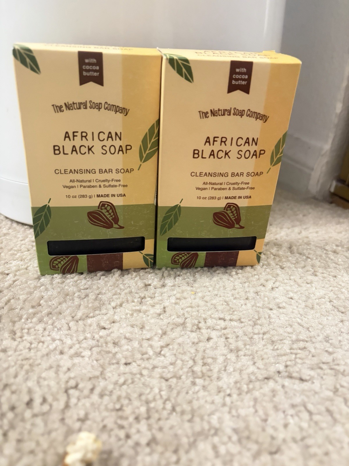2xThe Natural Soap Company African Black All Natural Bar Soap Vegan Cruelty Free