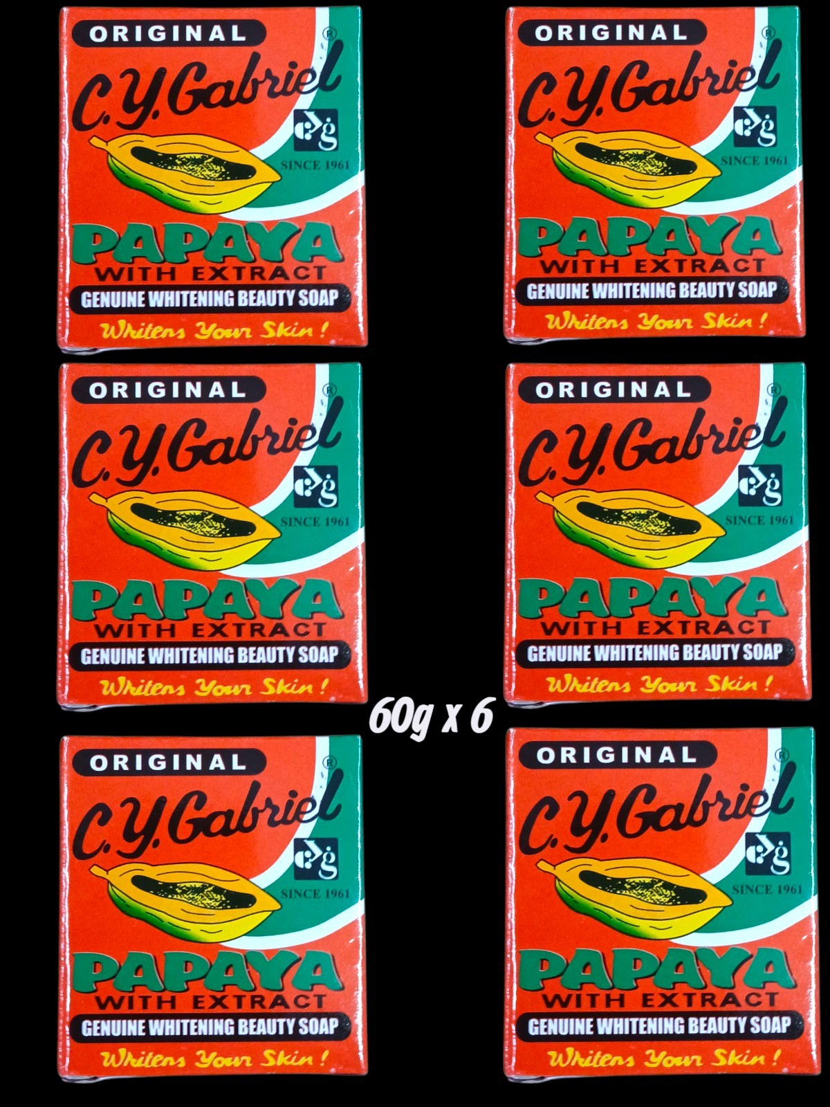 C.Y. Gabriel Special w/papaya Extract 60g X 6 (Lot Of 6)