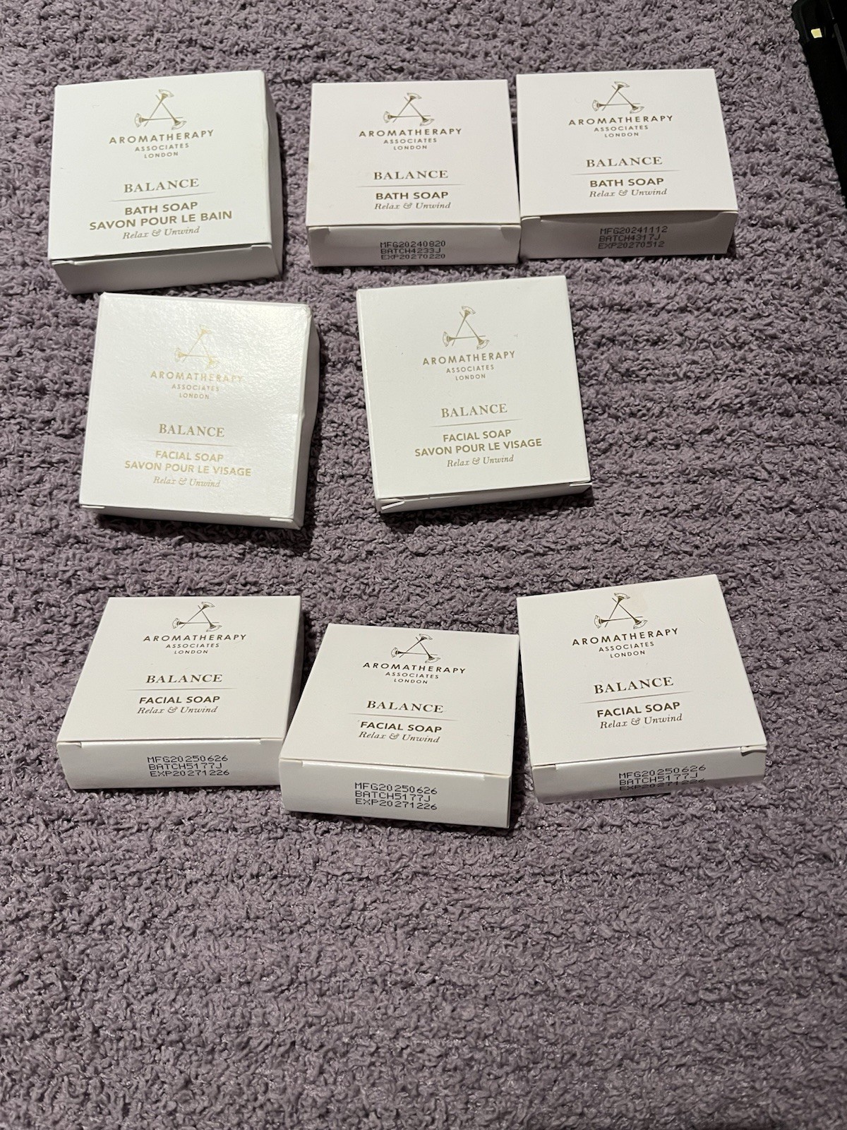 8X Aromatherapy Associates Balance Facial Bar Soap NEW Travel Size various