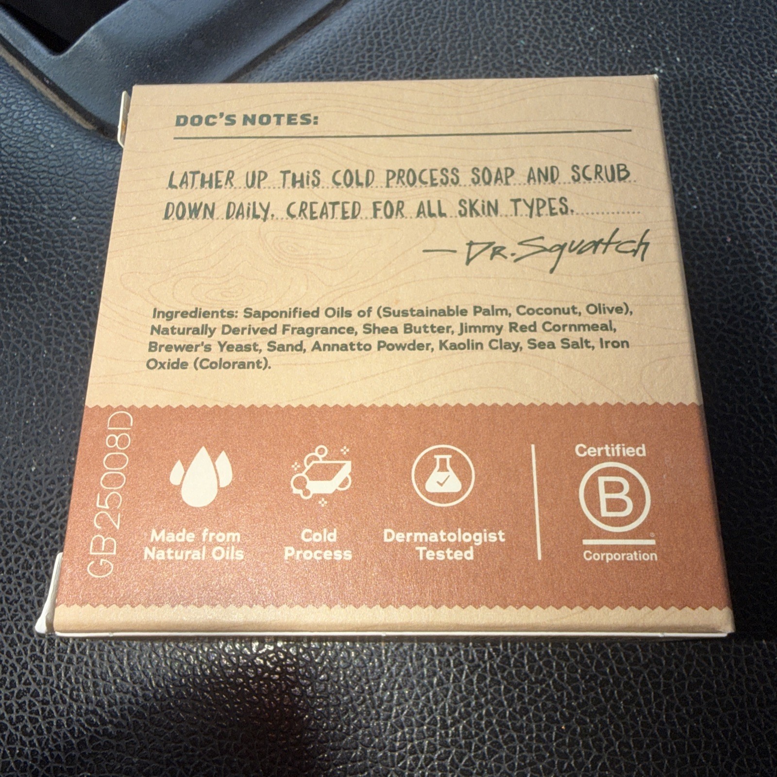 Dr Squatch Wood Barrel Bourbon Soap Men Medium Grit 5oz