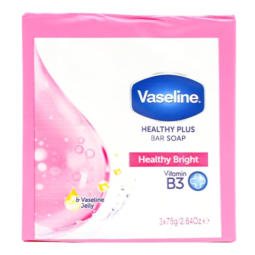 12 x VASELINE 75g HEALTHY PLUS BAR SOAP HEALTHY BRIGHT VITAMIN B BRAND NEW