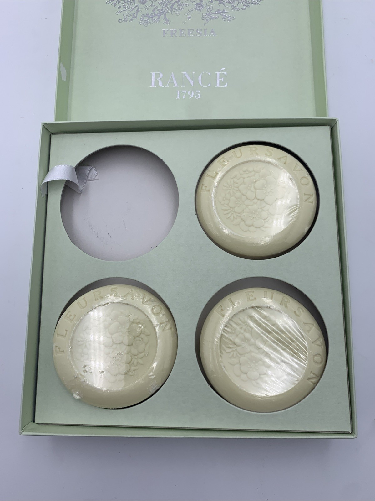 Rance 1795, Freesia Grasse Coffret, Luxury Boxed Set of 3 French Perfumed Soaps