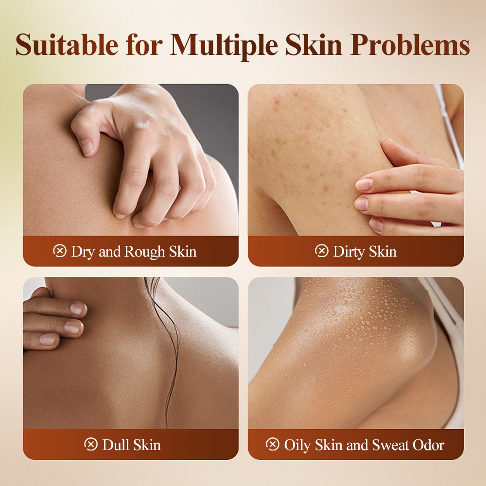 3PCS SADOER Persimmon Soap Bar Body Odor Control Deodorant Soap for Men & Women