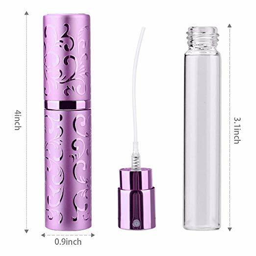 10ml Perfume Refillable Atomizer Mini Travel Spray Bottle Purse Funnel