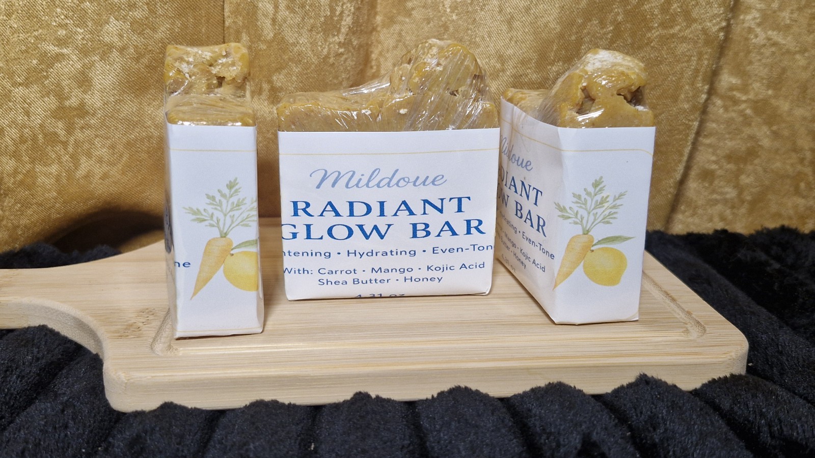 Handmade Radiant Glow Soap Bar Cold Process Natural 4.31 All Skin Type.