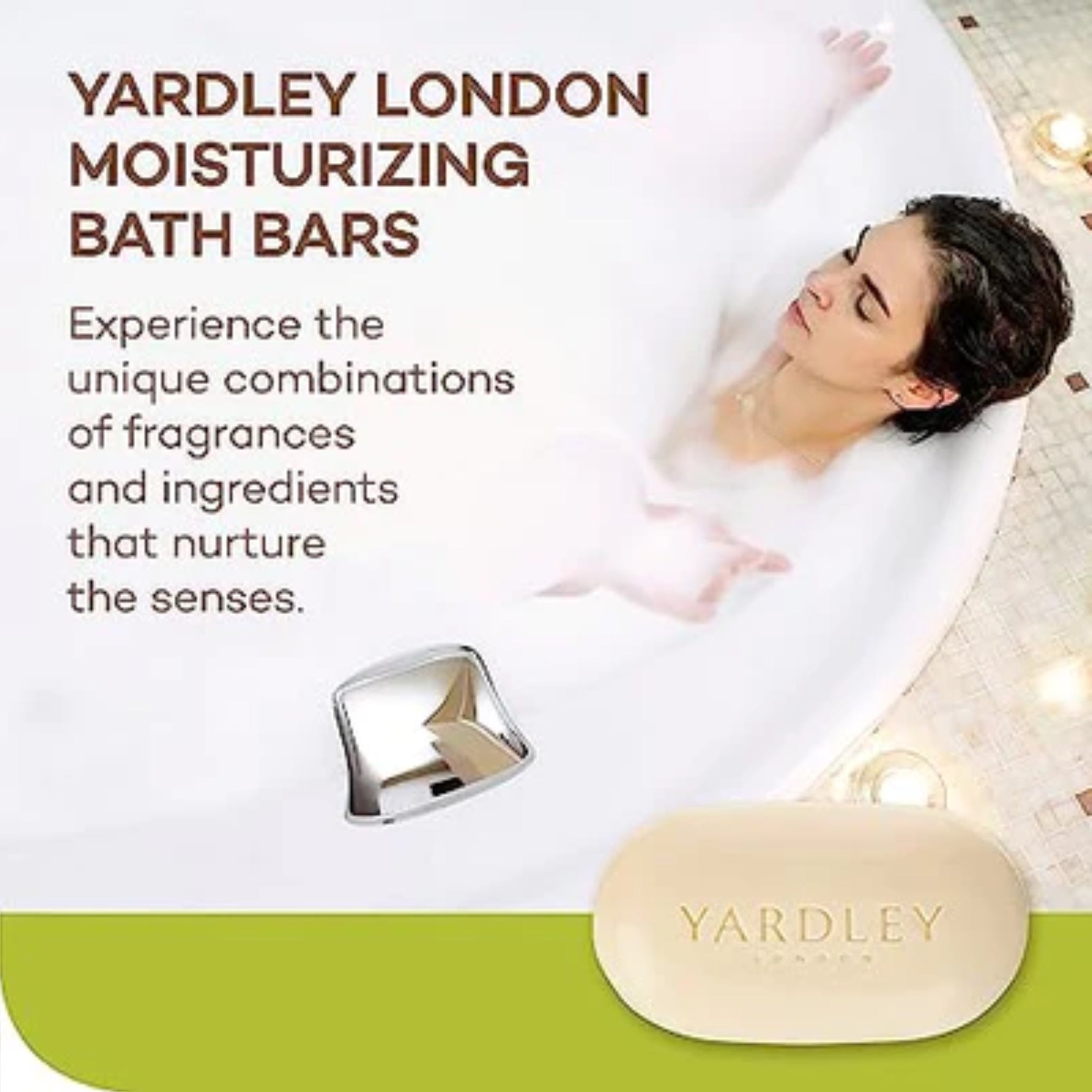 Yardley London Aloe & Avocado Moisturizing Bath Bar Soap, 4.0 oz. (Pack of 3)