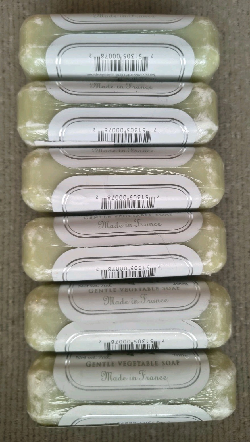 Mistral APPLE BLOSSOM Gentle Vegetable Organic Soap Bar 200g/7oz EA France 6 LOT