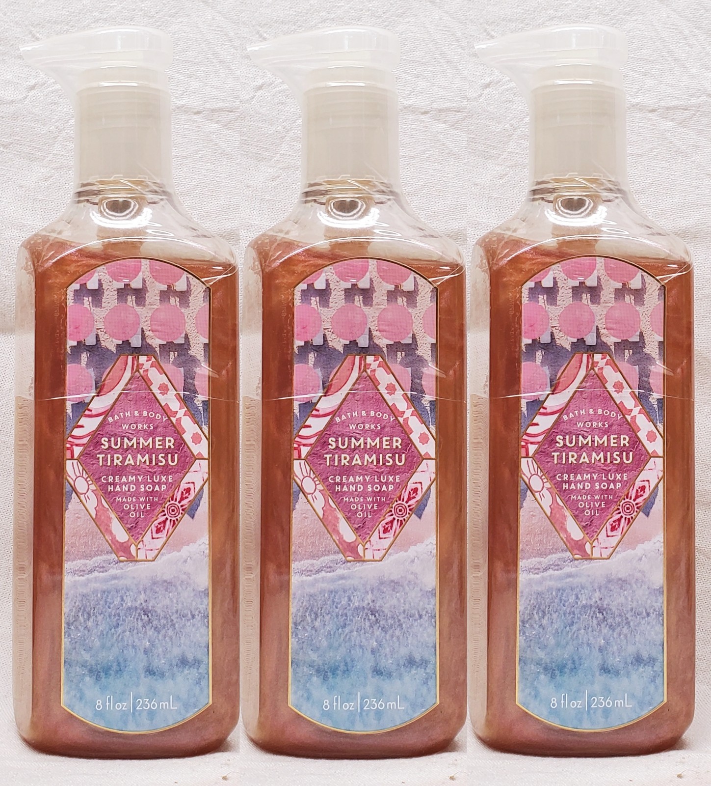 3 Bath & Body Works SUMMER TIRAMISU Creamy Luxe Gel Hand Soap