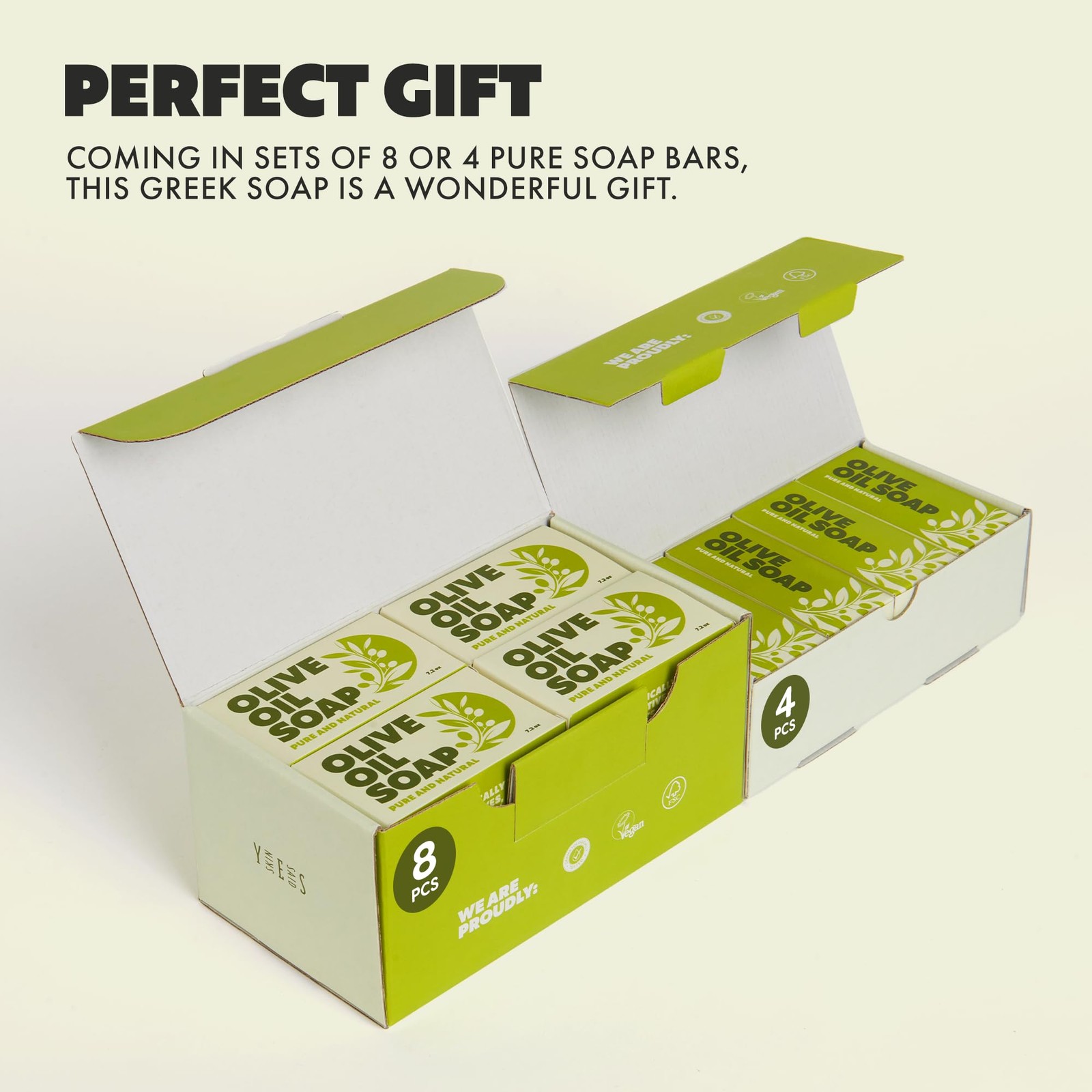 Skin Said Yes Olive Oil Bar Soap 8 Pack | Made 7.2 Ounce (Pack of 8), Green