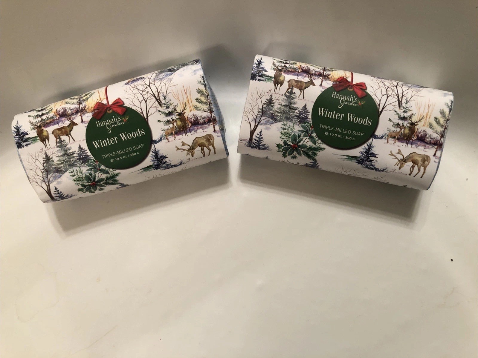 Hannah’s Garden “Winter Woods” Triple Milled Soap Two Pack Of 10.5 Oz Large Bars