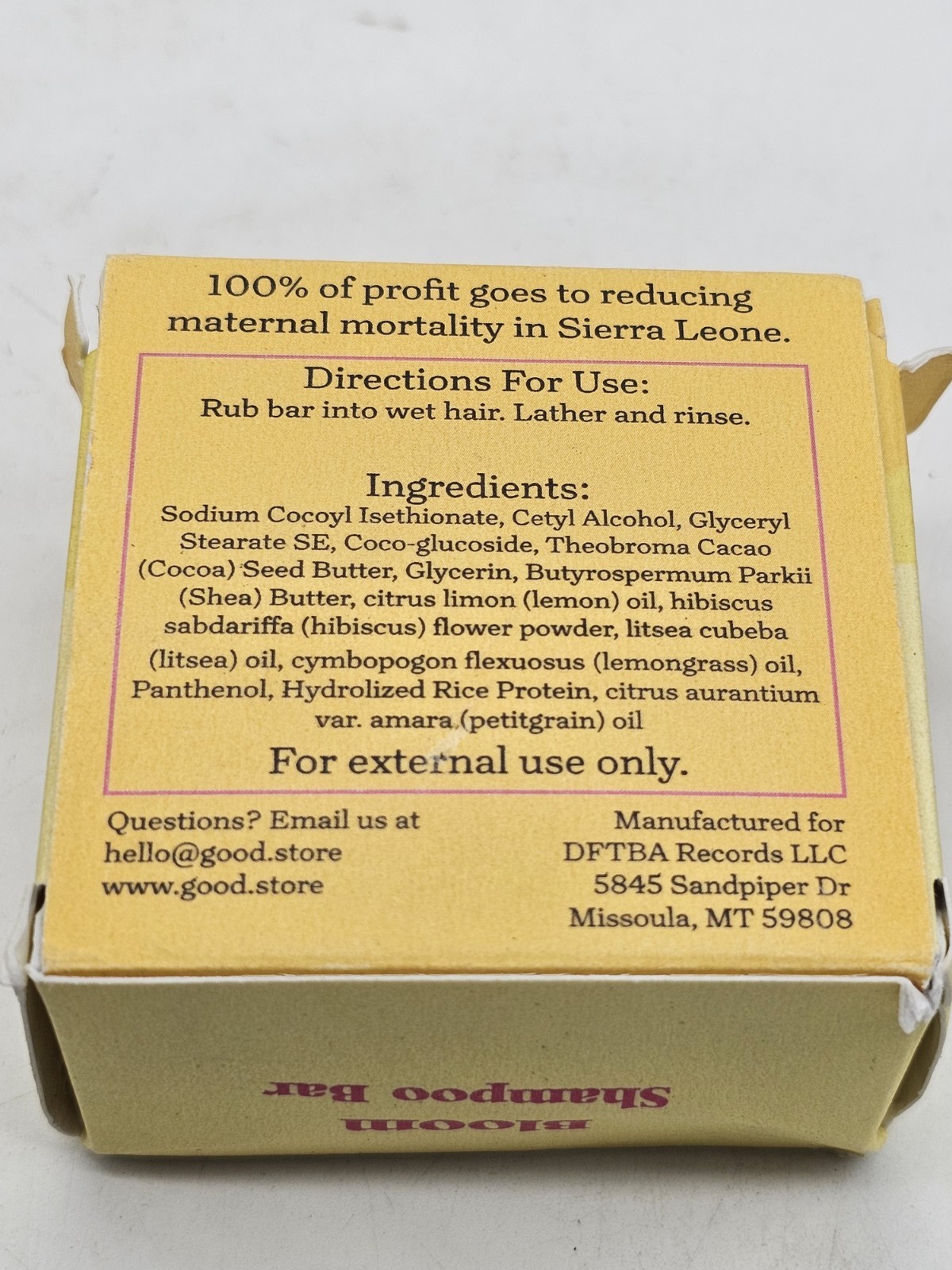 Bloom Sun Basin Soap Shampoo Bar Body Bar 3oz