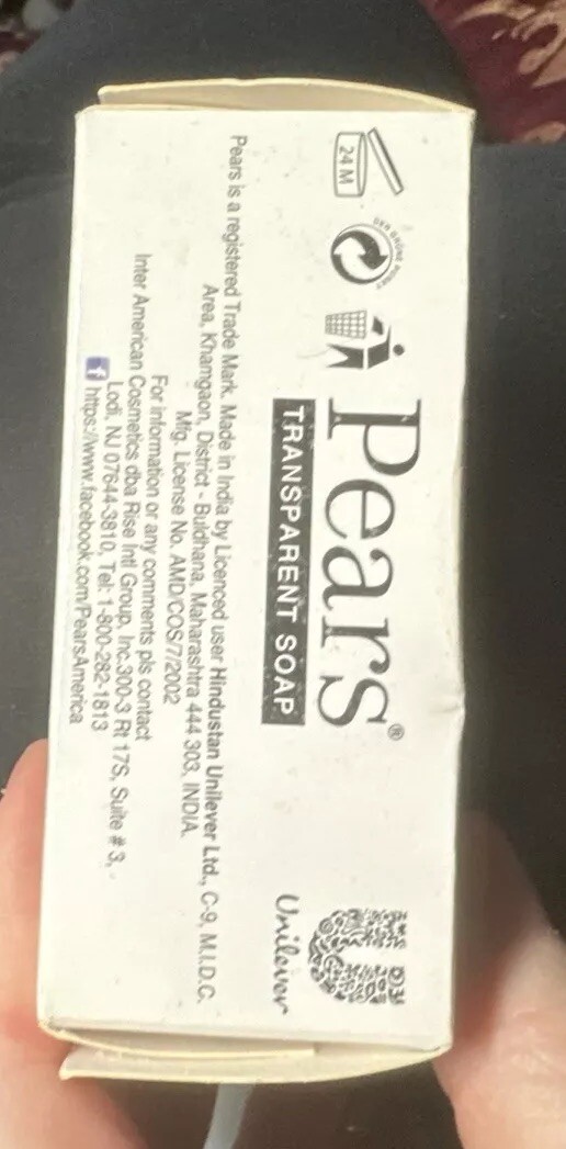Pears Transparent Soap Bar Orginal Formula 2002, 4.4 Oz The Orginal Smell