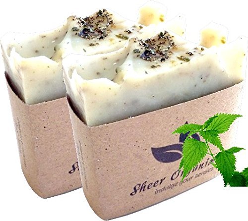 Sheer Organix Luxury Rejuvenative Handmade Herbal Soap 3.52 oz, (2 Pack) Nettle