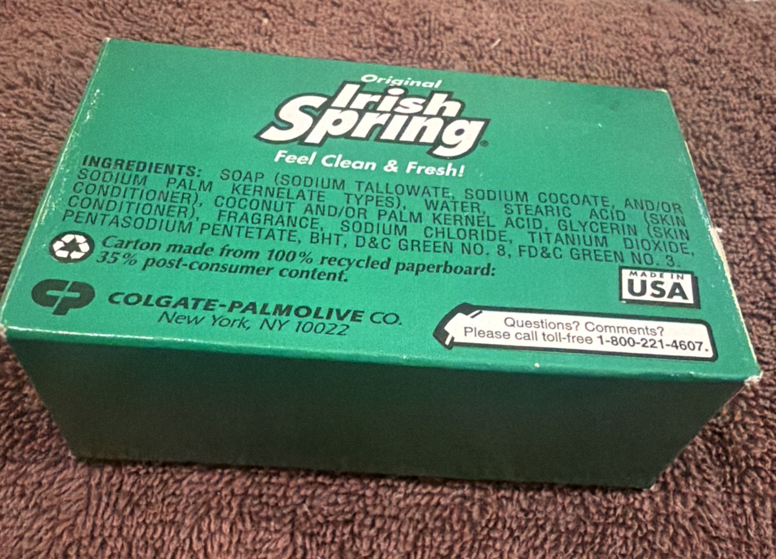 Vintage Irish Spring Bar Soap Mixed Lot of 8 Total Bars Package Bar NOS New