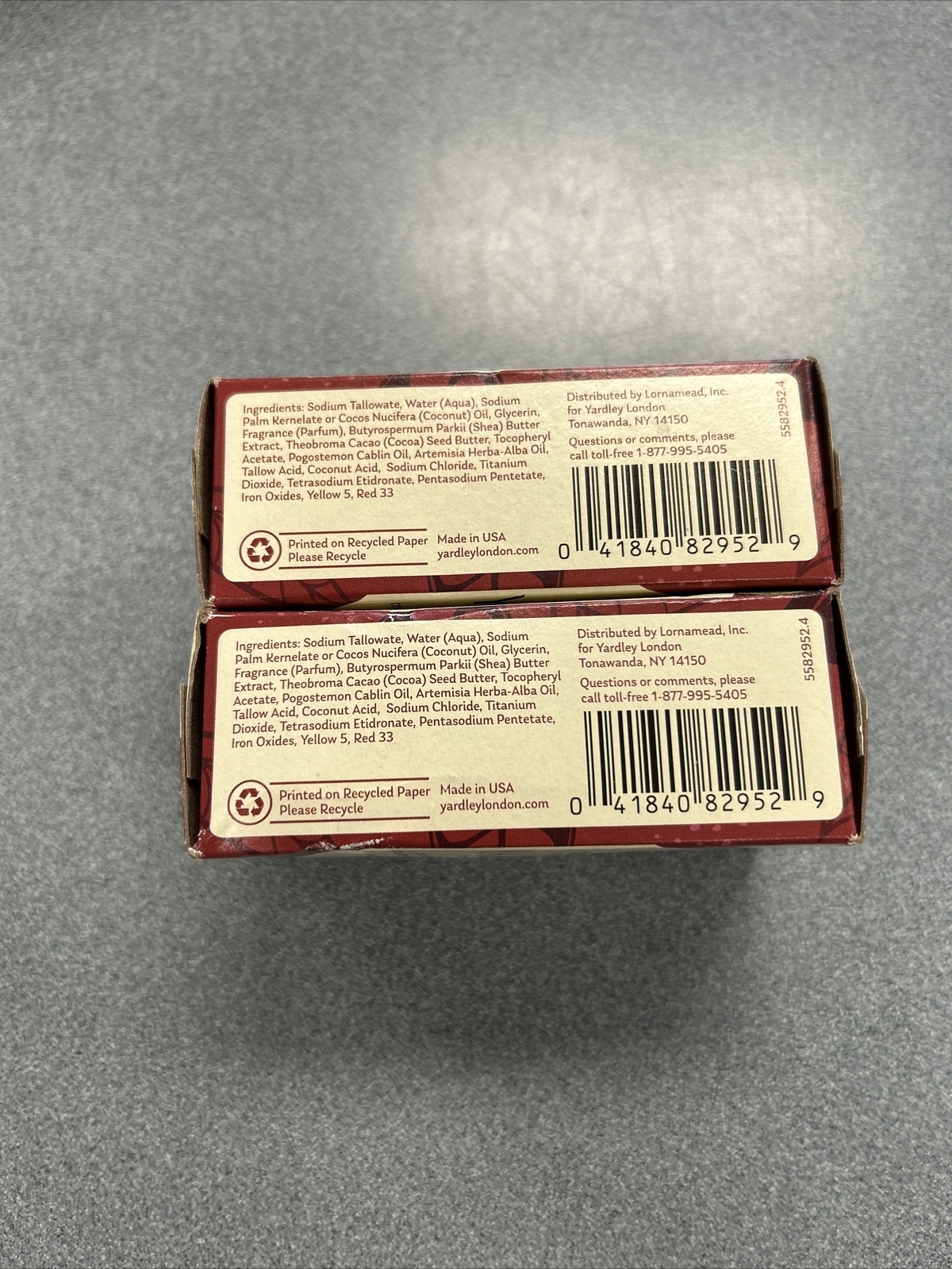 2 Yardley London Pure Cocoa Butter & Vitamin E Bar Soap, 4.25 Oz Each