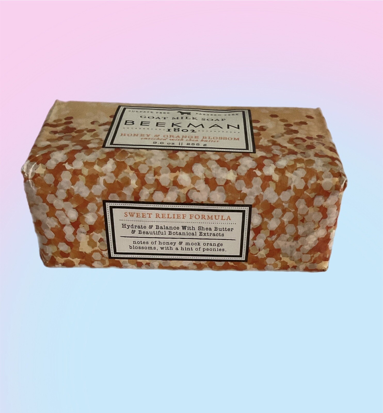 Beekman 1802 Honey & Orange Blossom Goat Milk Soap (9oz-255g) Full Size Bar- New