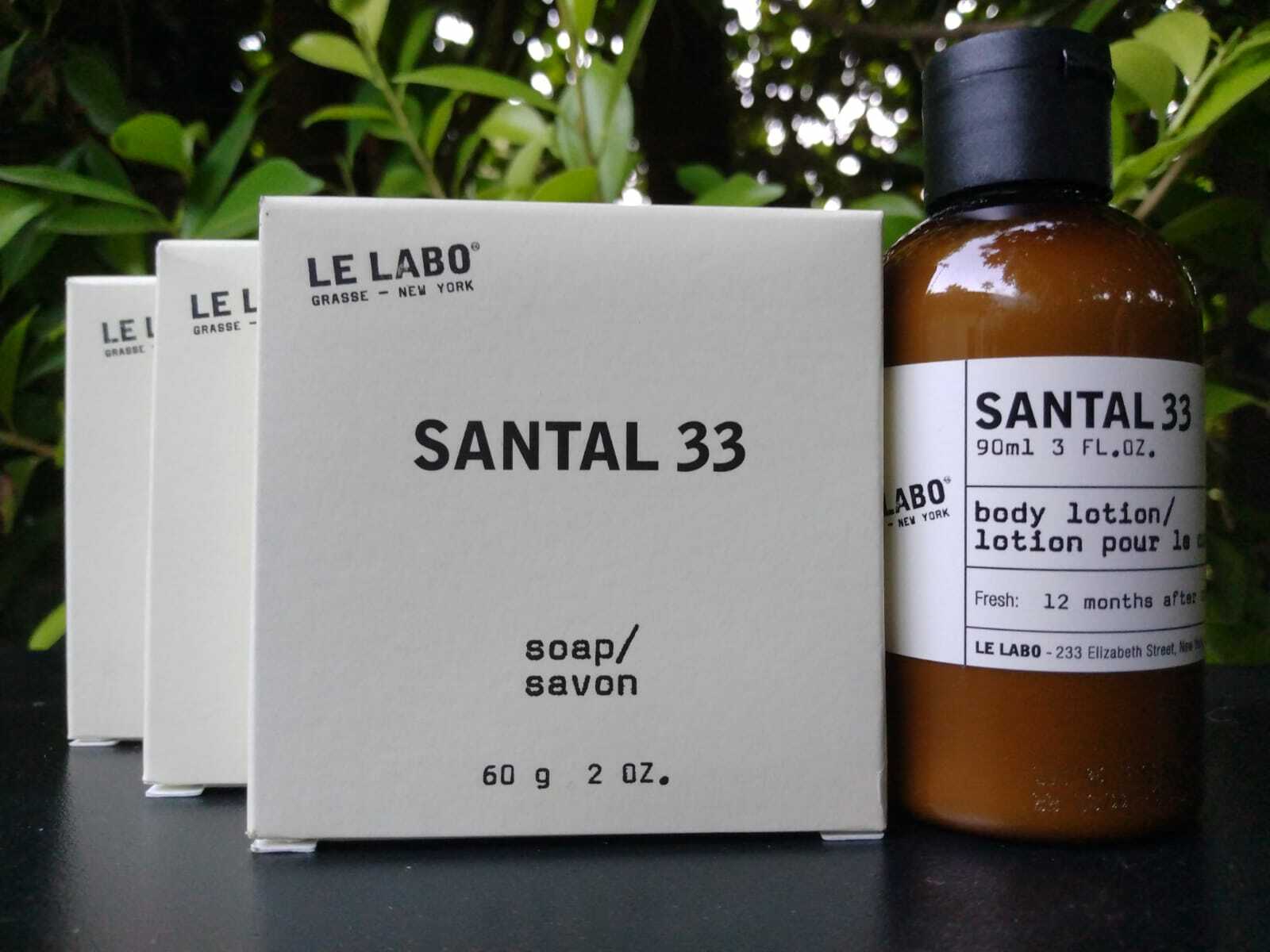 LE LABO SANTAL 33 BAR SOAP LOT OF 3 EACH 2oz + BODY LOTION 3 OZ