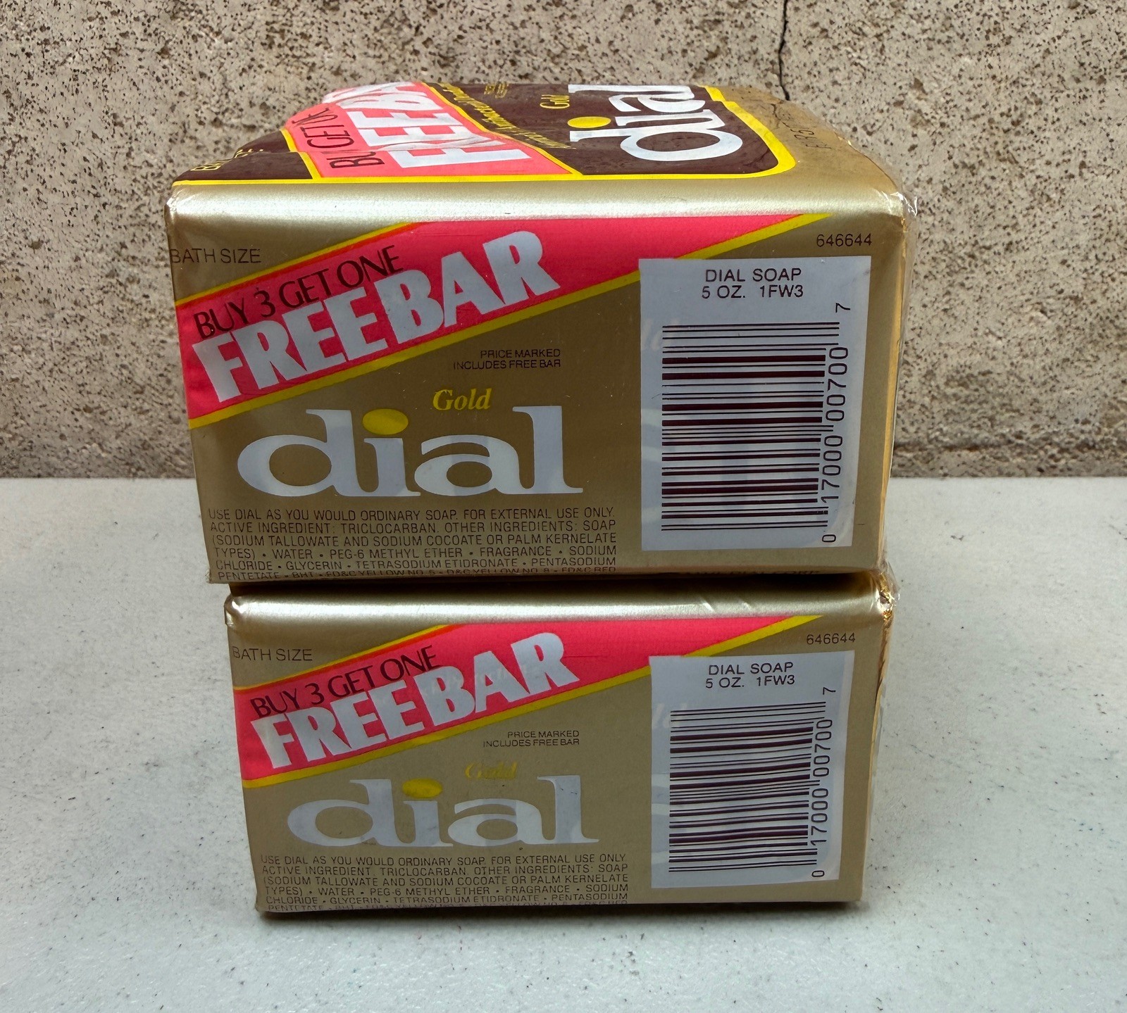 DIAL GOLD 5oz Bar Bath Soap Gold Foil Lot of 2 4 Pack Antibacterial Vintage NEW