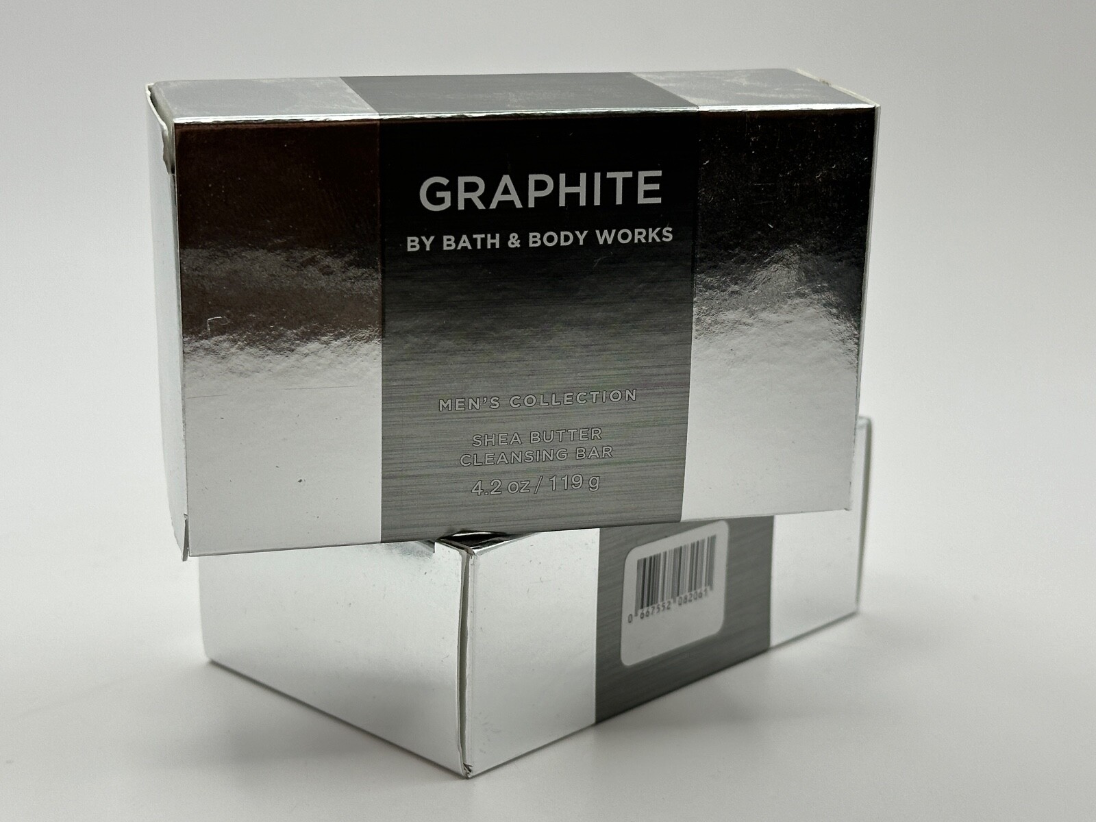 NEW 2 BATH & BODY WORKS GRAPHITE MEN’S SCENTED BODY CLEANSING BAR SOAP 5 OZ EA