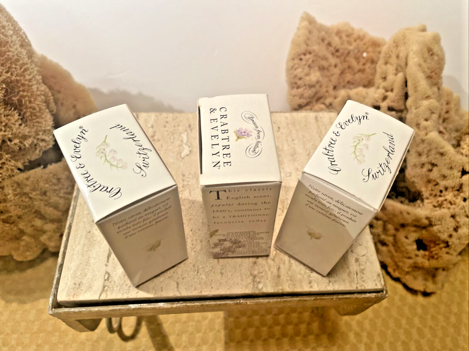 Lot of 6 Vintage CRABTREE & EVELYN Soaps Lily of Valley Lavender Almond Muguet