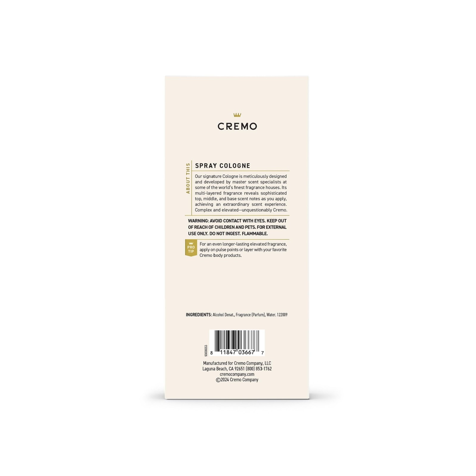 Cremo Cologne For Men – Italian Bergamot Mens Cologne Spray, A Combination of It