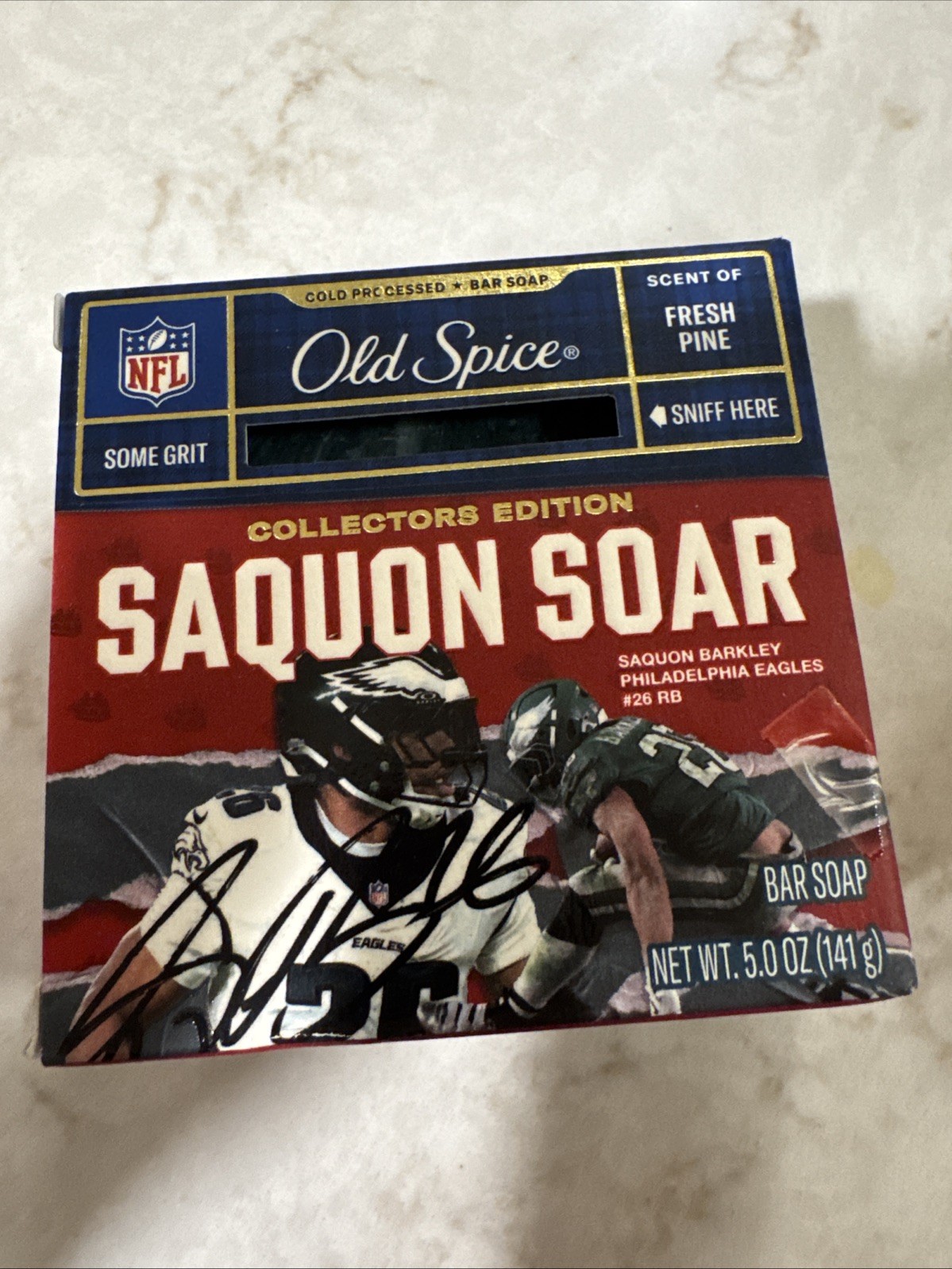 🔥 Old Spice Saquon Soar Bar Soap Fresh Pine Collectors Edition 5 oz New
