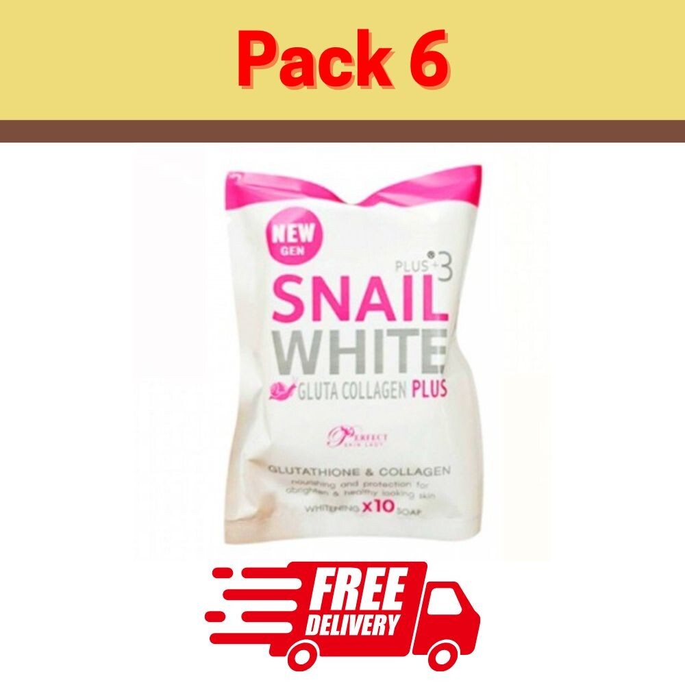 Perfect Skin Lady Snail White Gluta Collagen Plus Body Whitening Bar Soap 80g 6x