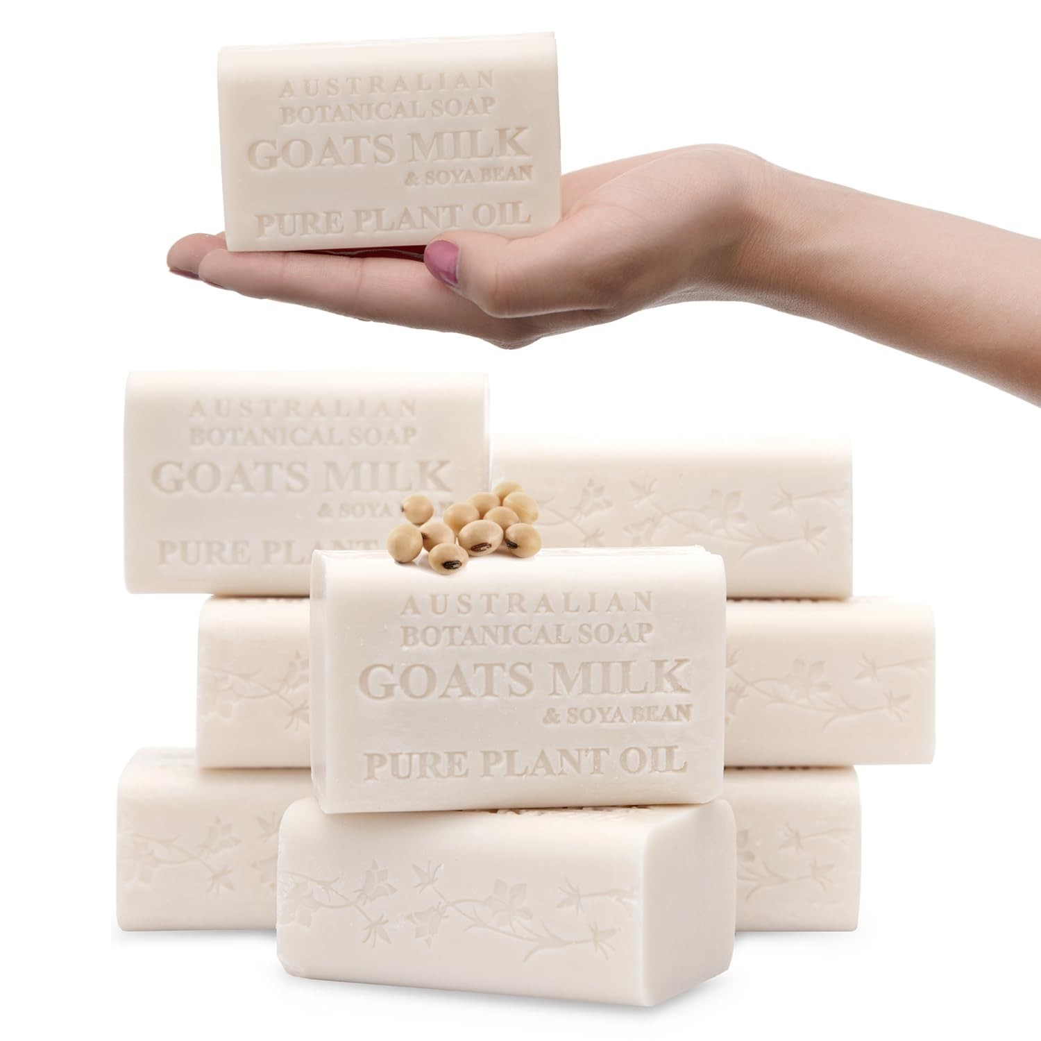 Australian Goat Milk Soap Bars for Daily Body Care (8 Pack)