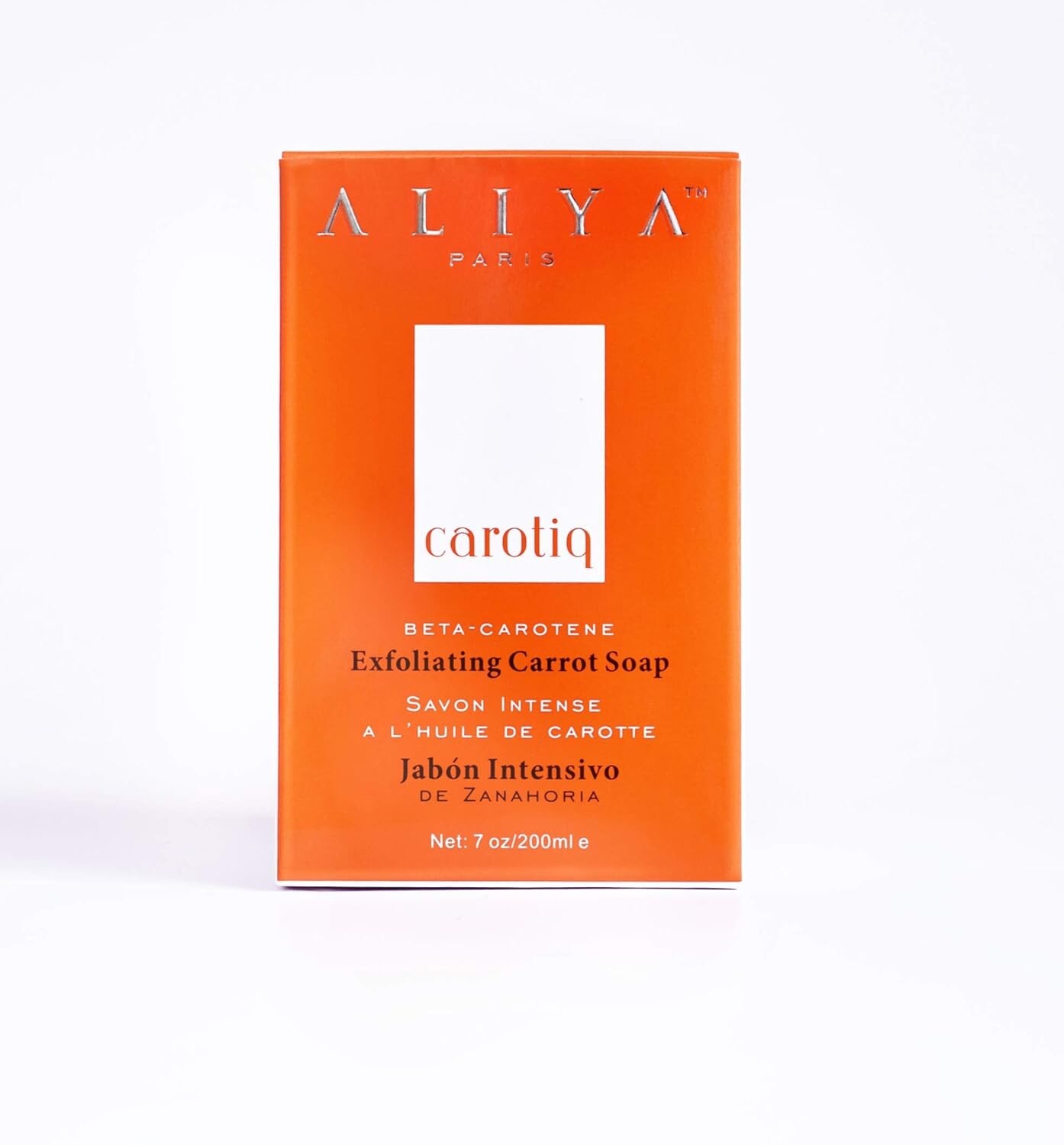 2 Pack of Aliya Paris Carotiq Exfoliating Carrot Soap, 7 oz Bars New