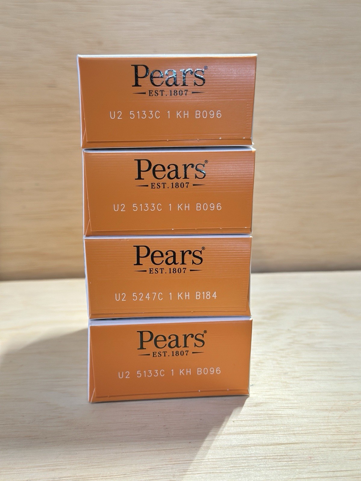 4-Pears Transparent Soap Pure & Gentle Plant Oils Bar Soap 3.53 Oz Ea- Sealed