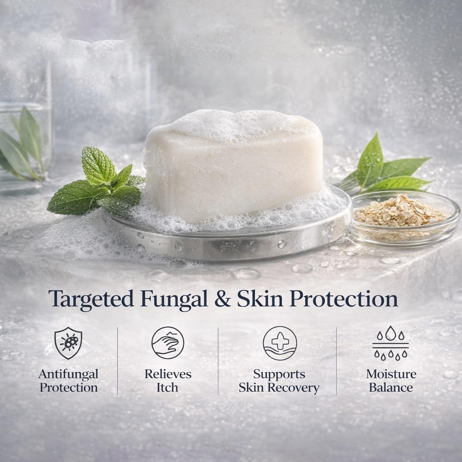 Antifungal Soap Bar Tea Tree Oatmeal – Athlete Foot Jock Itch Ringworm Relief