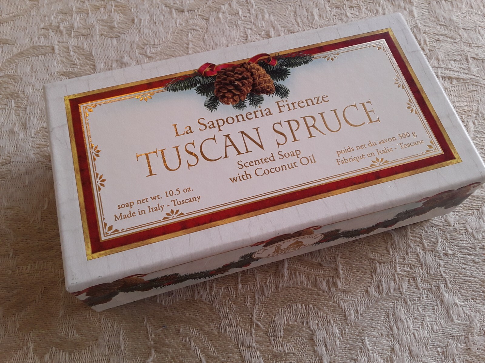 La Saponeria Firenze Tuscan Spruce Scented Soap w Oil 10.5 oz Made In Italy NIB