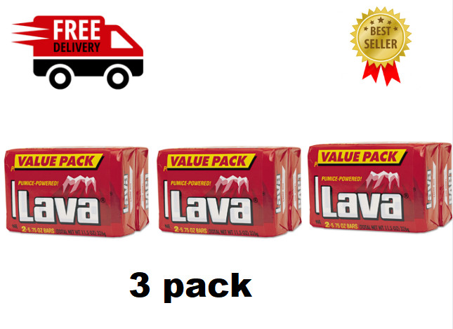 ( 3 PACK )Lava Heavy-Duty Hand Cleaner Bar Soap 5.75 oz. – Twin Pack