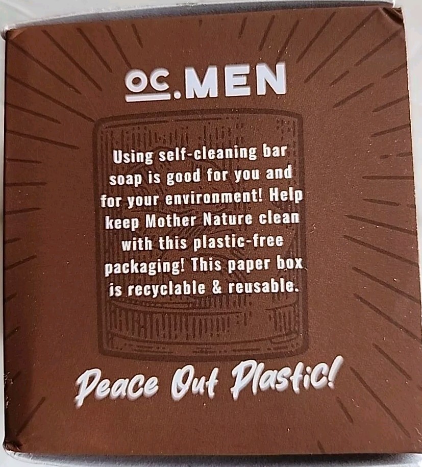 OC Men Bar Soap – 3 Bars 5oz Each – Bourbon & Vanilla – With Exfoliating Oatmeal