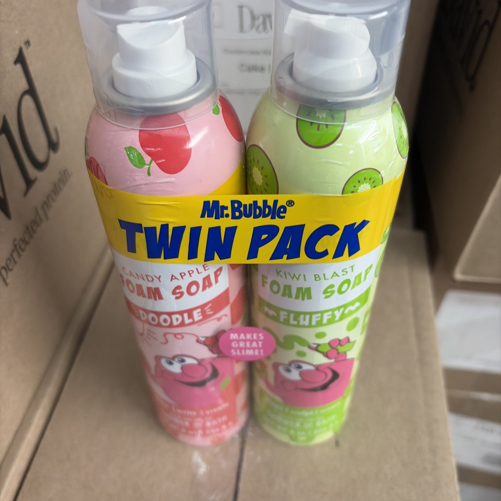 New Sealed Mr. Bubble Foam Soap – Twin Pack. Grape and Kiwi Blast