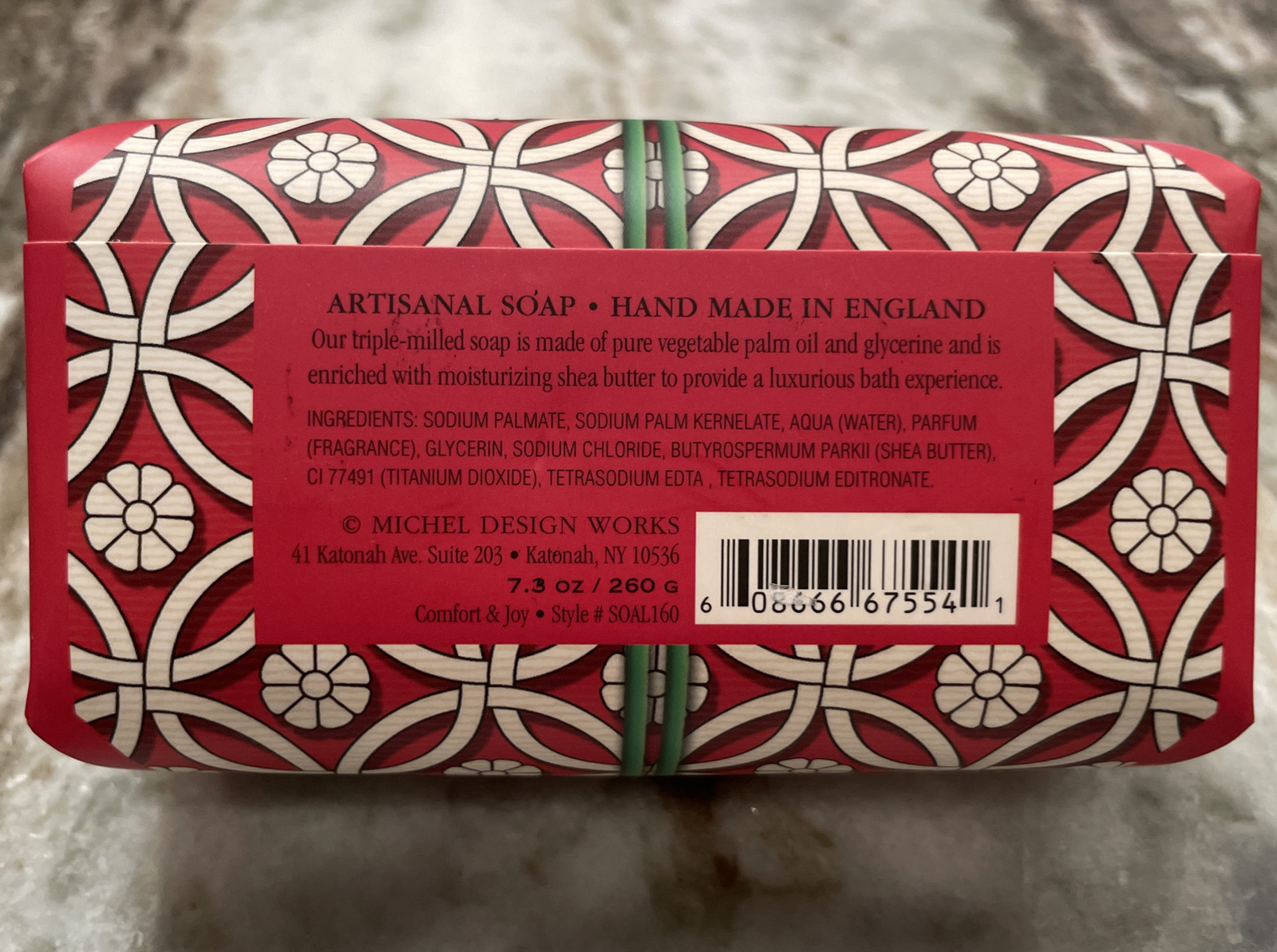 Michel Design Works Comfort & Joy Shea Butter Soap 7.3 oz Made in England New