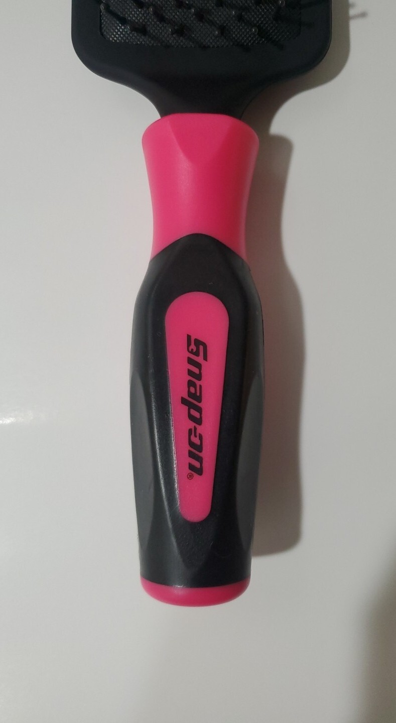 Snap On Tools HEAVY DUTY HAIR BRUSH hard handle inspired PINK / BLACK NEW!!!!!!!