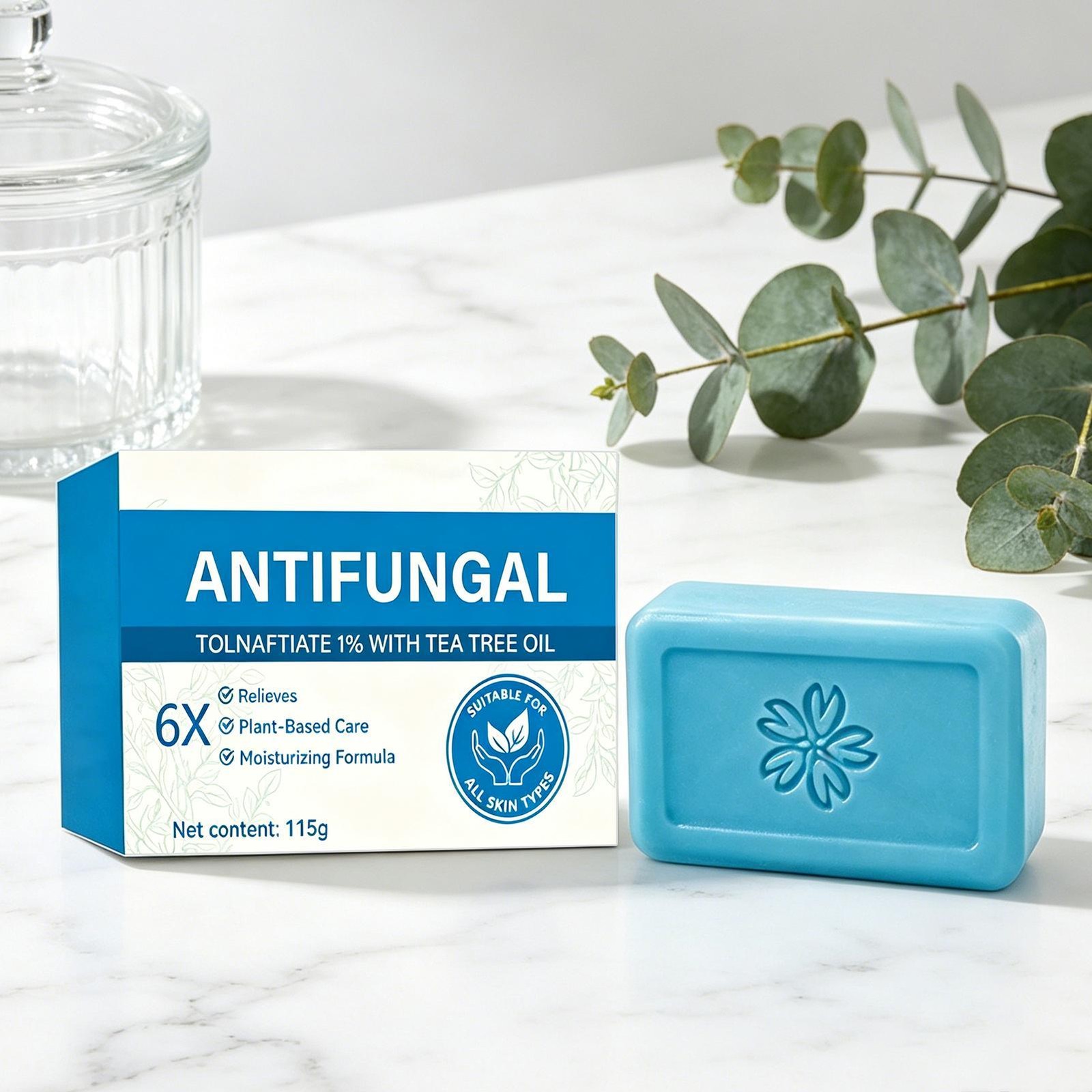Hermon Antifungal Soap with Tea Tree Oil Antifungal Bar Soothing Care