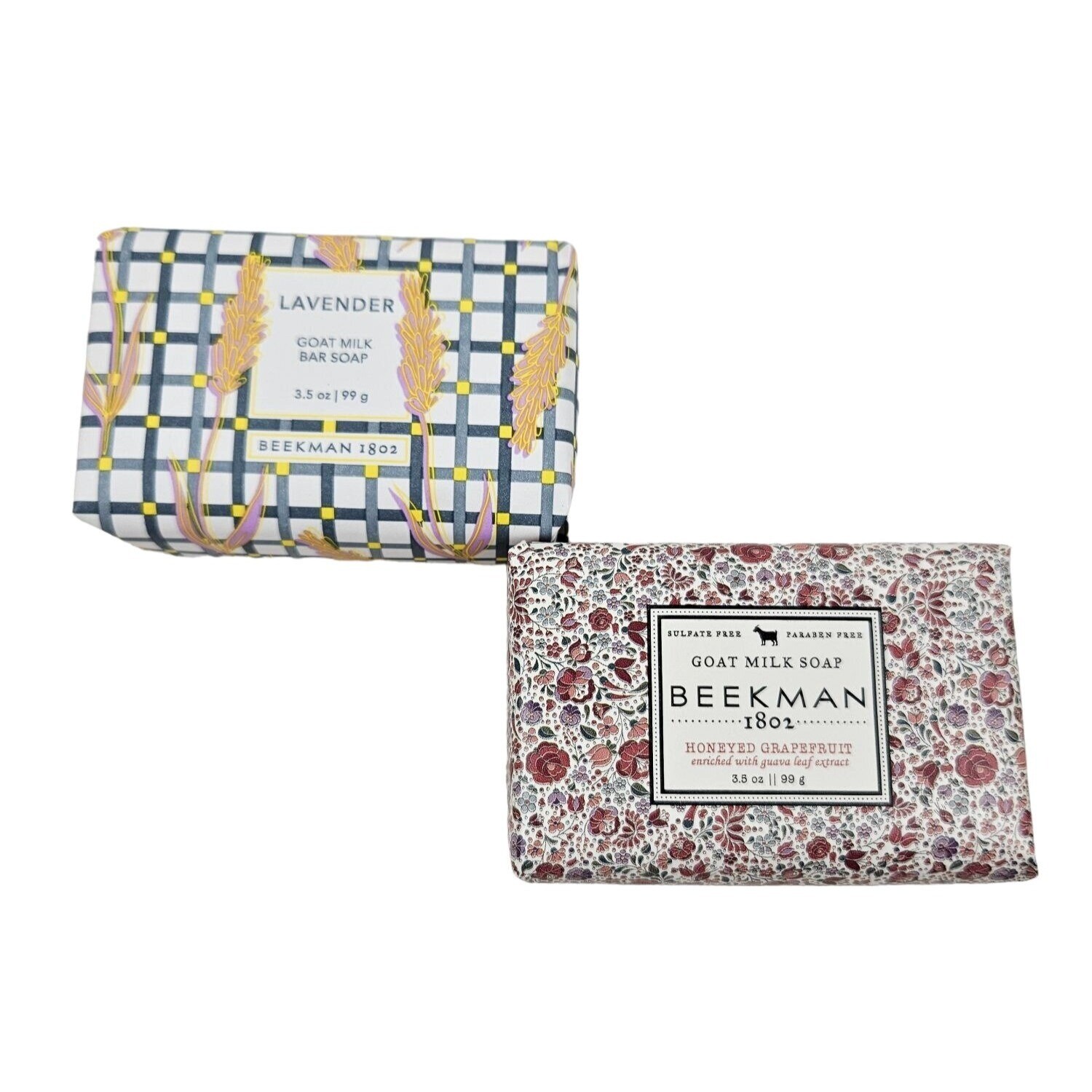 Beekman Goat Milk Bar Soap Honeyed Grapefruit Lavender 3.5 Oz Heath Beauty