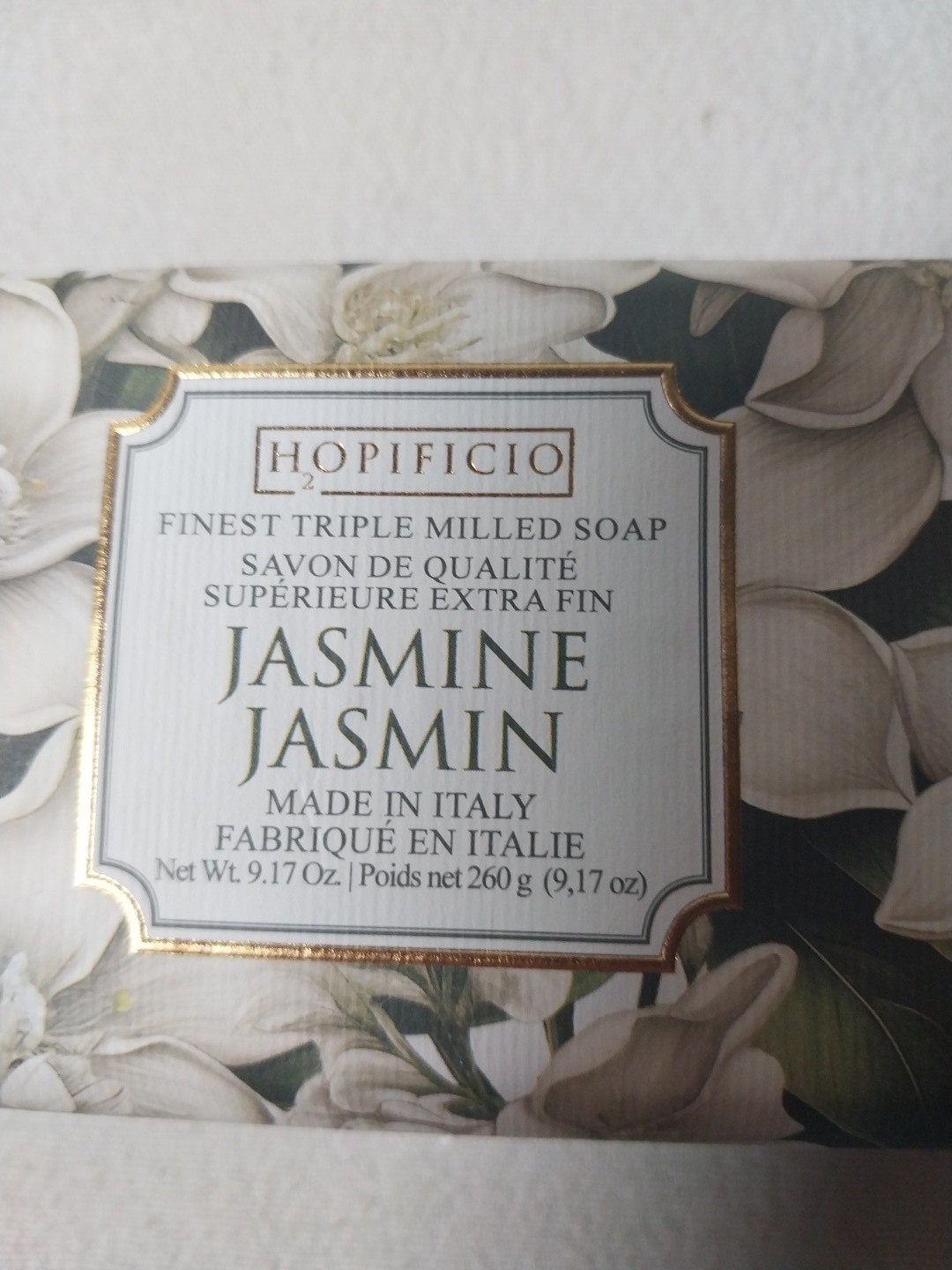 Hopificio Italian Luxury Bath Bar Soap Jasmine Jasmin scented 9.17 oz