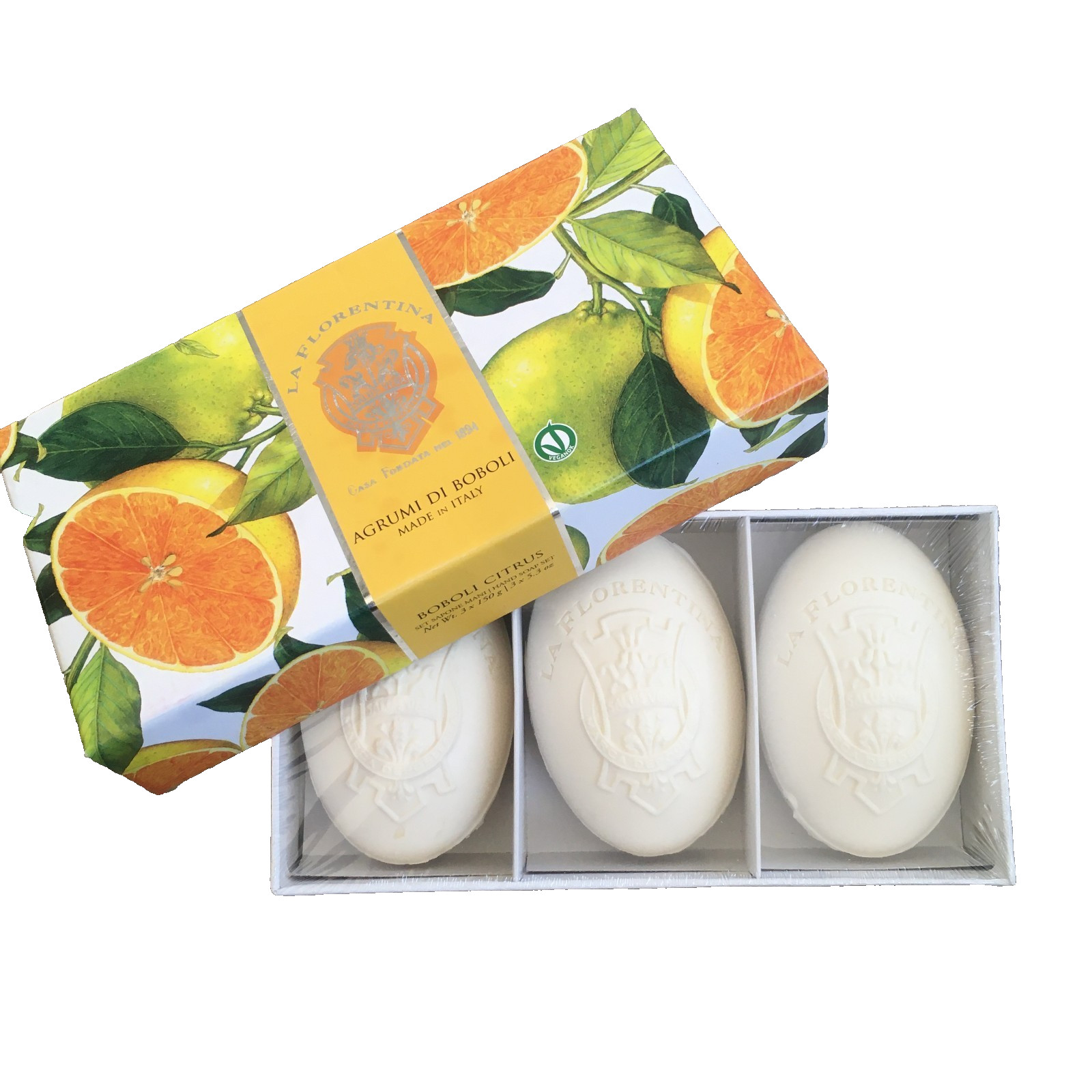 La Florentina Agrumi di Boboli Soap CITRUS HAND SOAP SET ITALY 3 – 5.3 oz bars