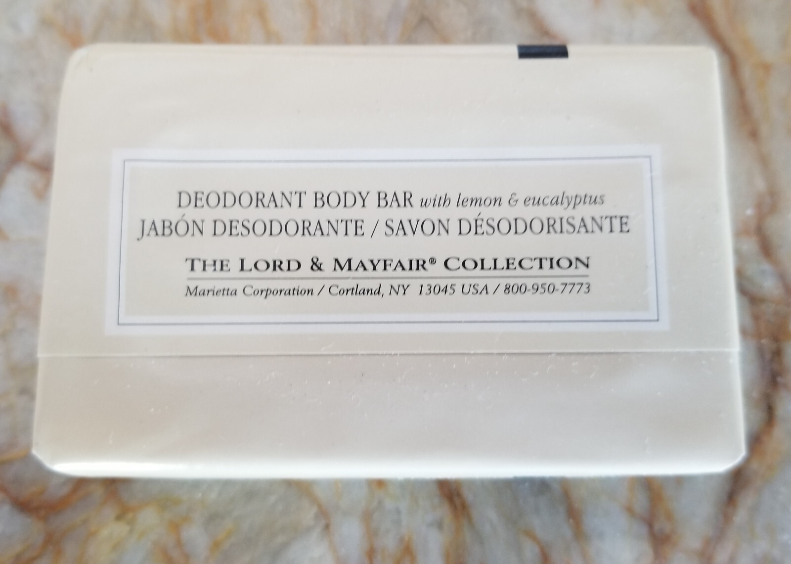 LORD & MAYFAIR essence of Lemon & Eucalyptus Deodorant Bar Soap 2 x 1.8 oz each