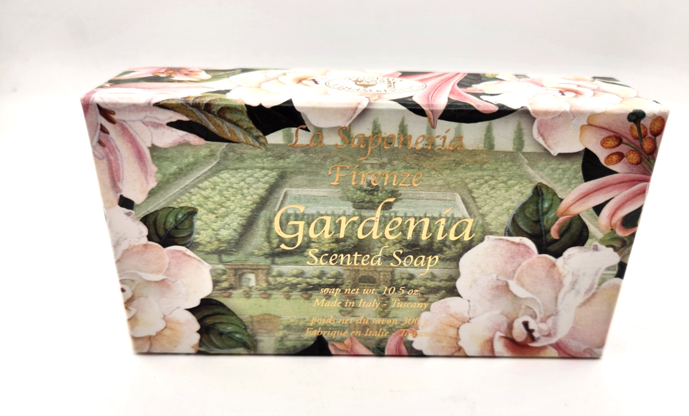 La Saponeria Firenze Gardenia Soap – Handmade in Italy – NEW IN BOX – SEALED