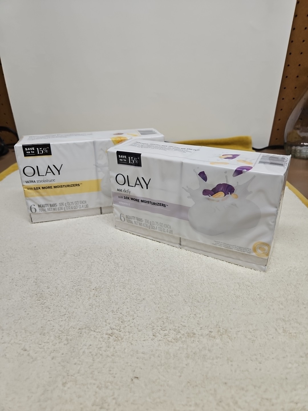 Pack of 2: OLAY Age Defy And Ultra Moisturizers Bar Soap, (Total 12 Bars)