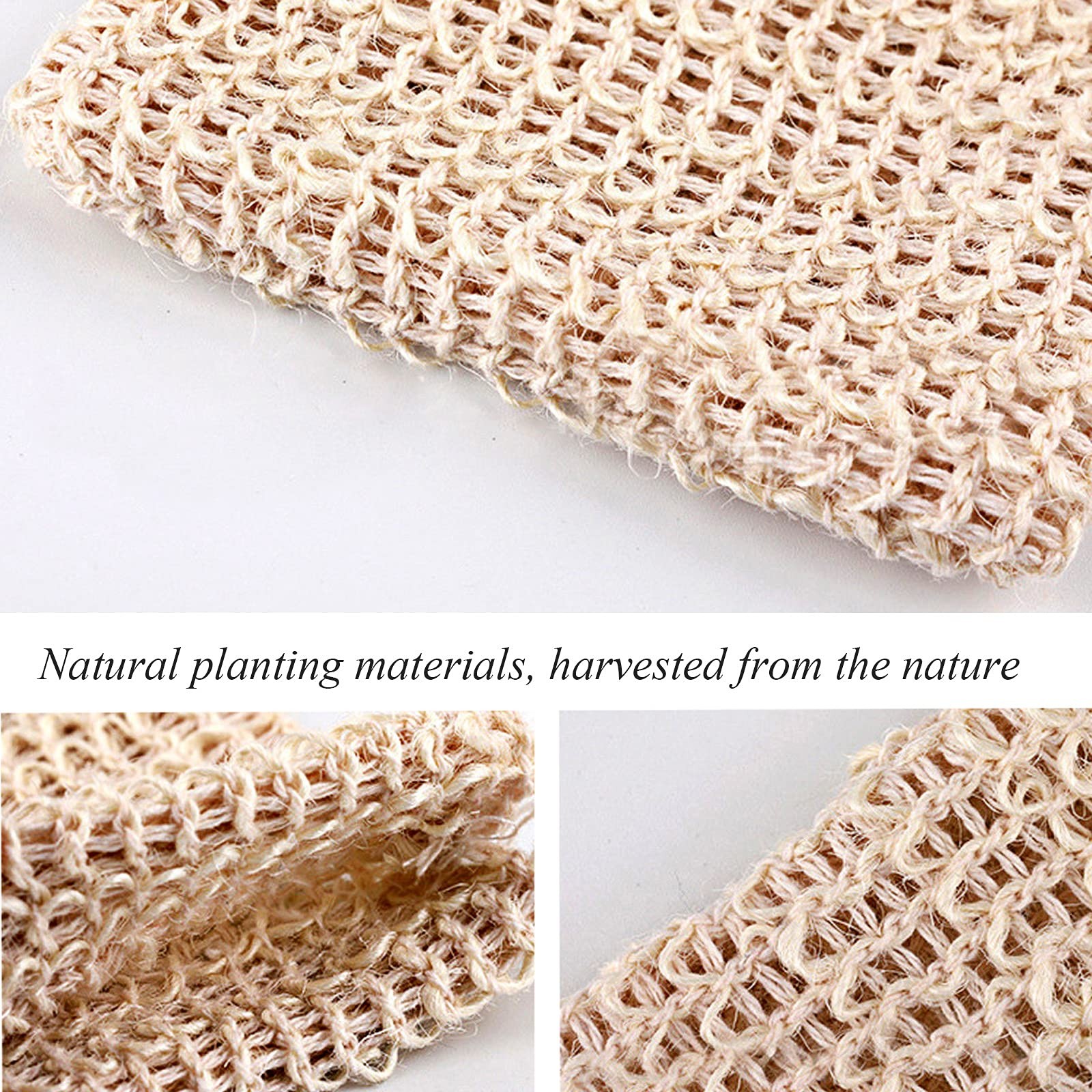 5 Pack Sisal Soap Saver Bags Exfoliating Soap Pouch Set