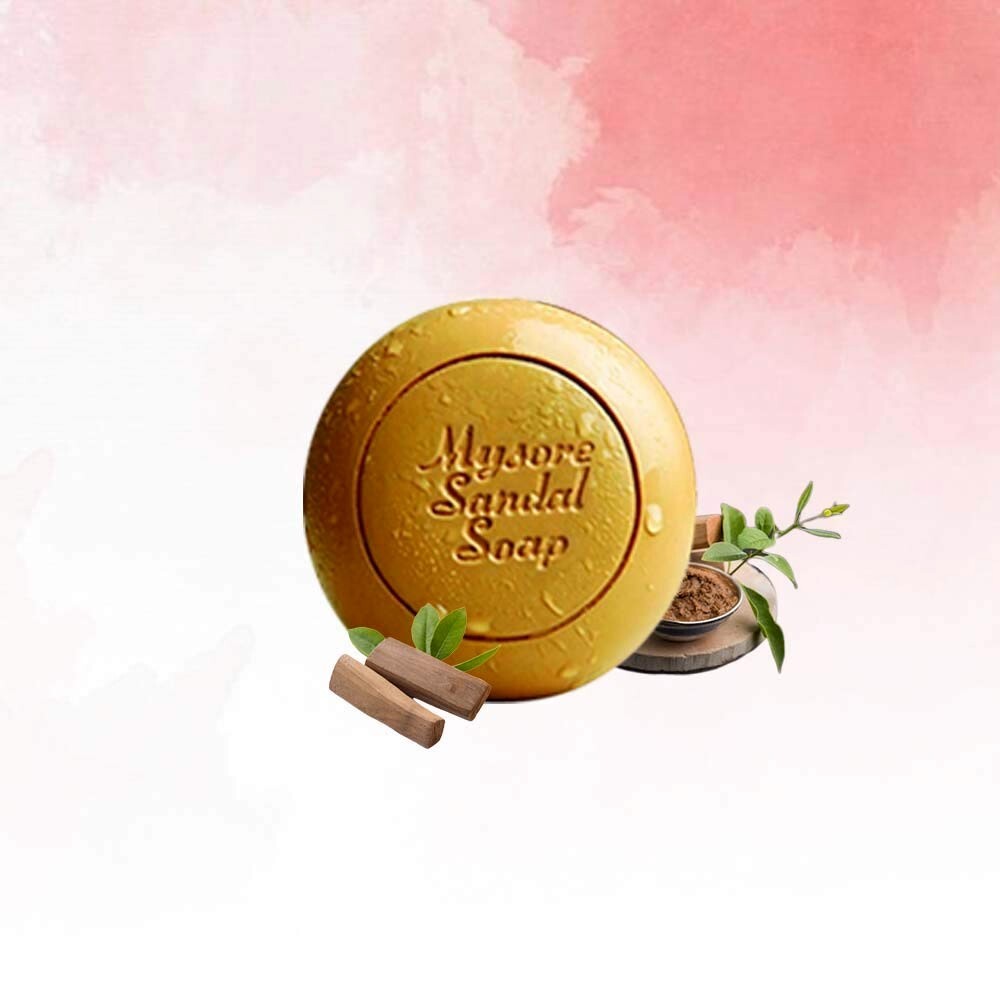 Mysore Sandal Soap Made from Sandalwood oil Ayurvedic, 150G x 3
