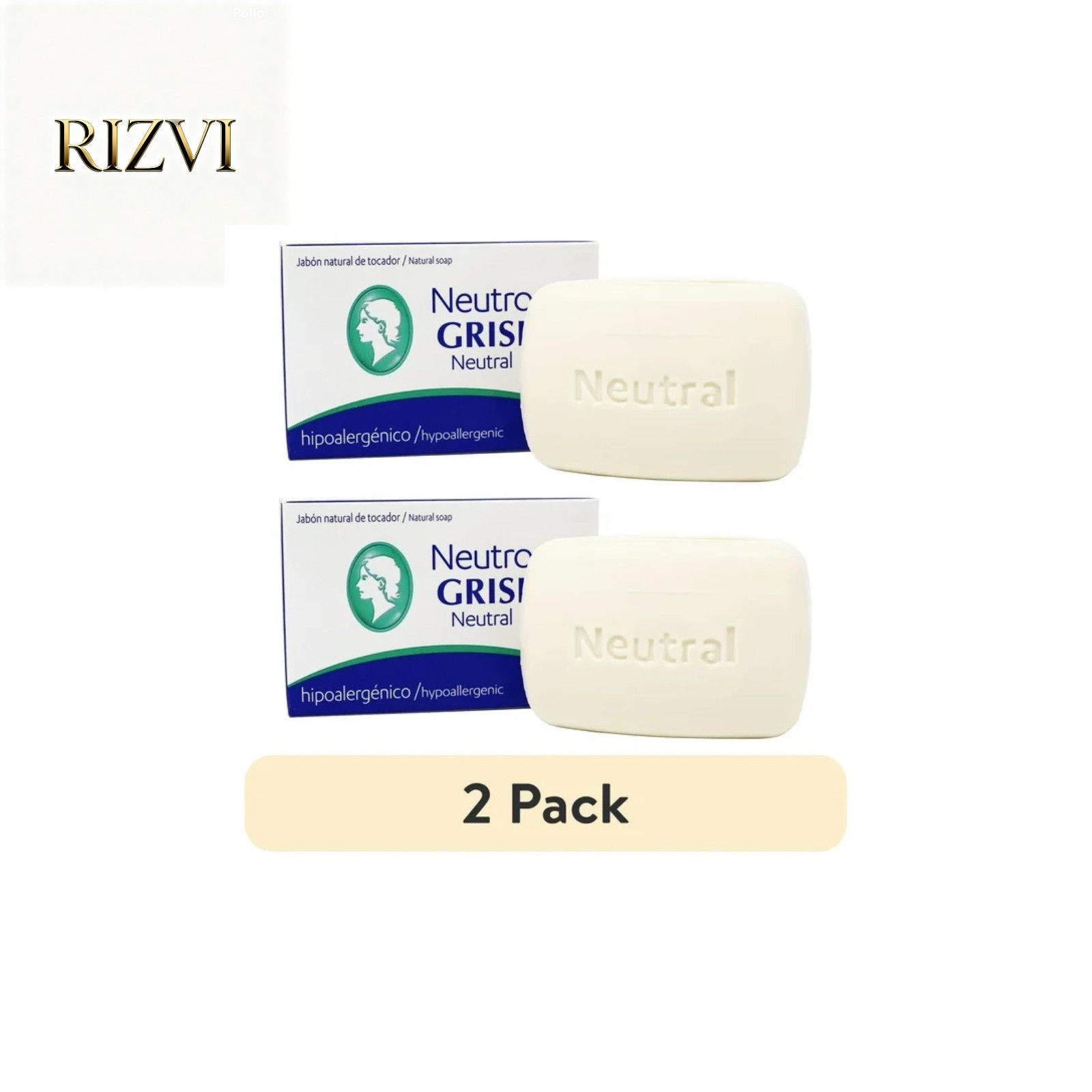 Grisi Neutral Soap Gentle Cleansing Bar for All Skin Types 3.5 oz (2 Pack) 🧼✨