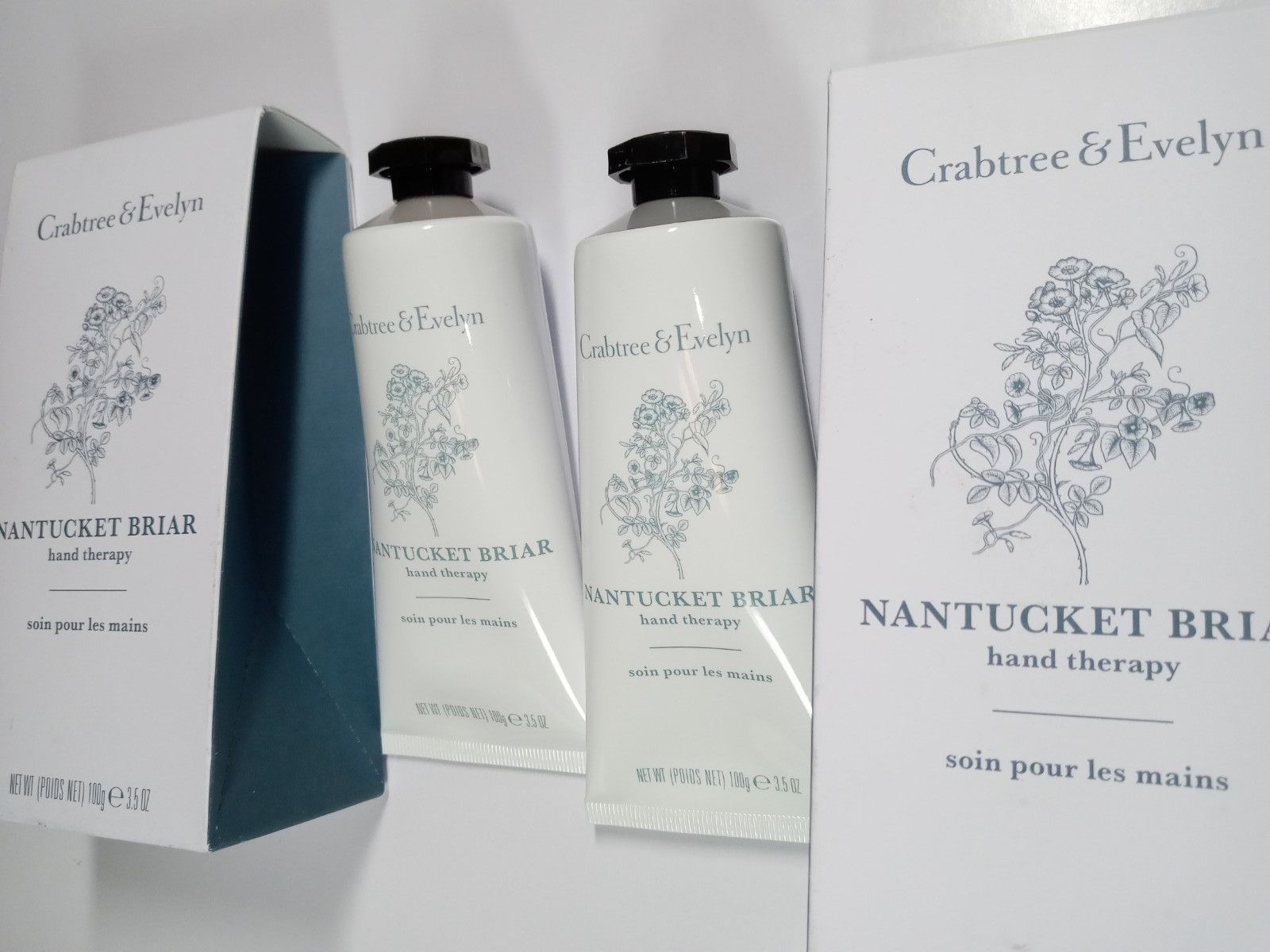 Crabtree & Evelyn Lot of 2 Nantucket Briar Hand Therapy 2x100g/3.5oz NIB