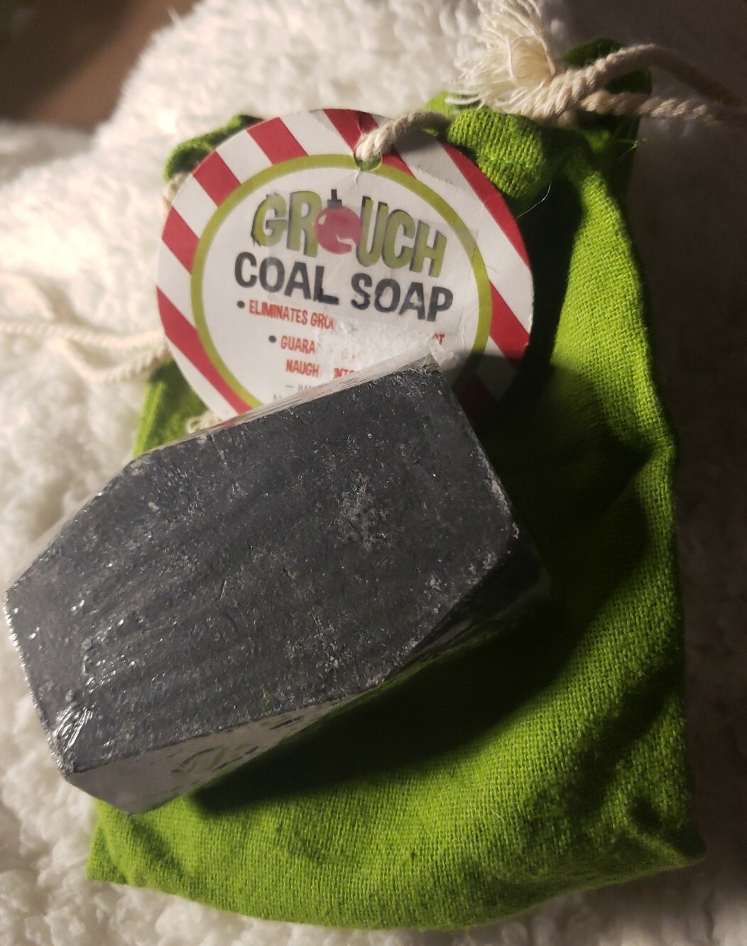 Giftcraft Grouch Bag of Coal Activated Charcoal Soap Gag Gift