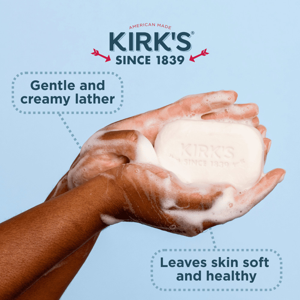 Kirk’s Castile Soap, Premium Coconut Oil, Original Fresh Scent, 4oz Bars, 16Pack